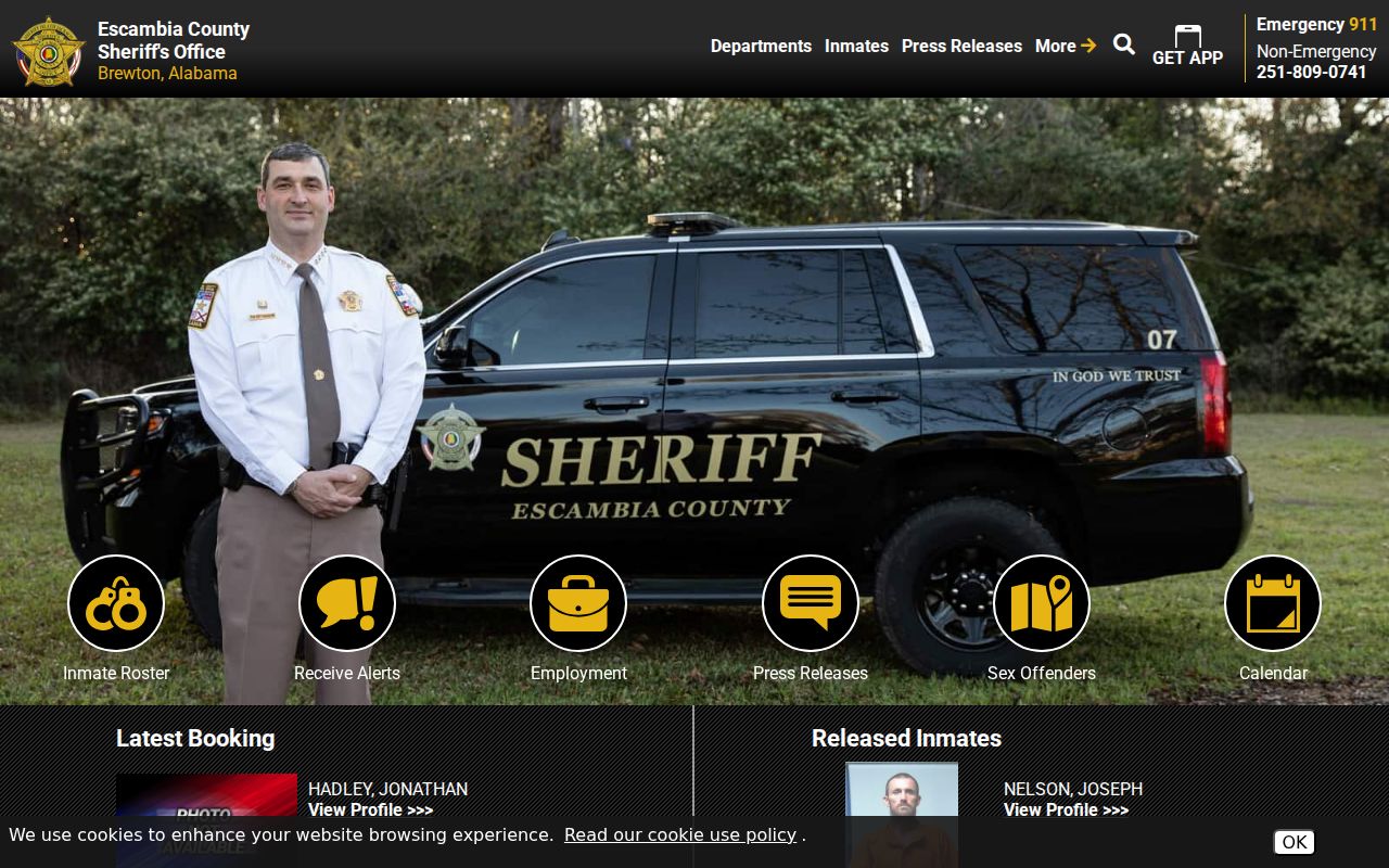 Official Escambia County Sheriff's Office agency home
